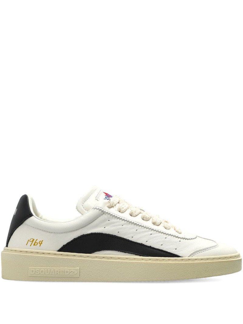 Rider perforated striped leather sneakers 1