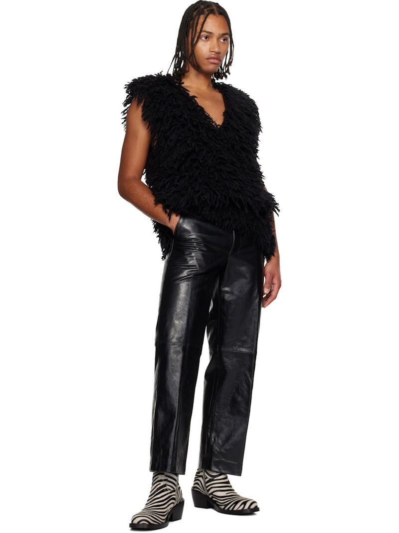 Dries Van Noten Black Shag-Knit Sweater outlook