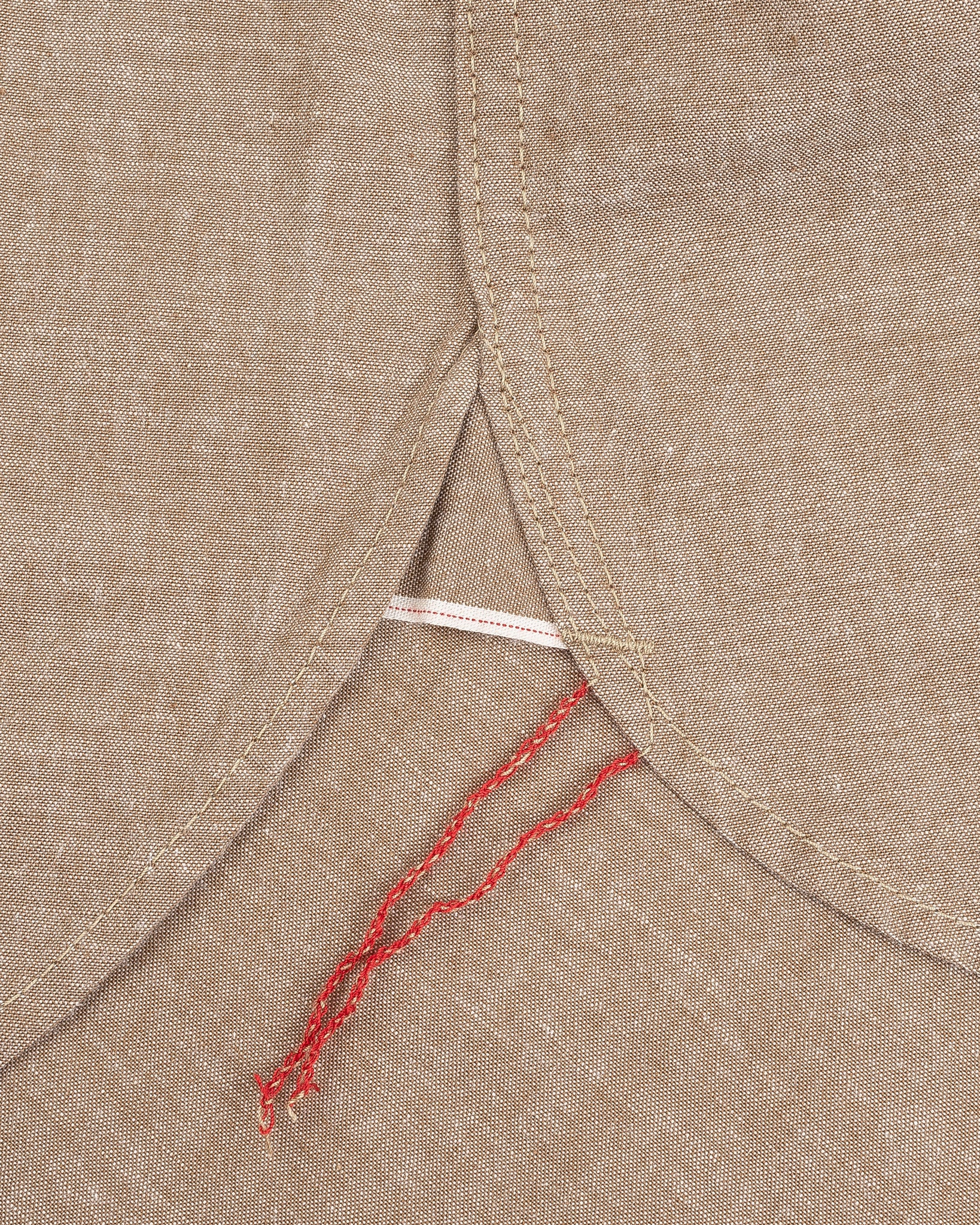 IHSH-315-KHA 10oz Selvedge Chambray Western Shirt - Khaki - 14
