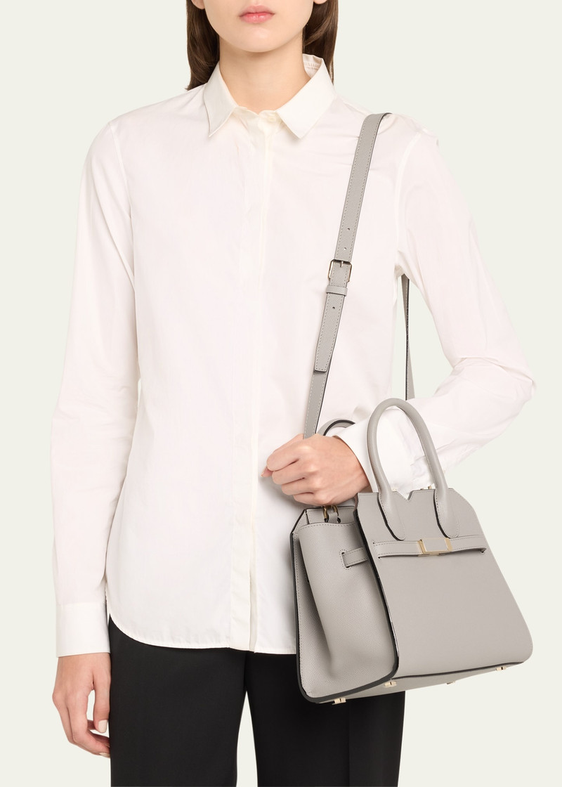 Valextra Milano Mini Leather Tote Bag outlook