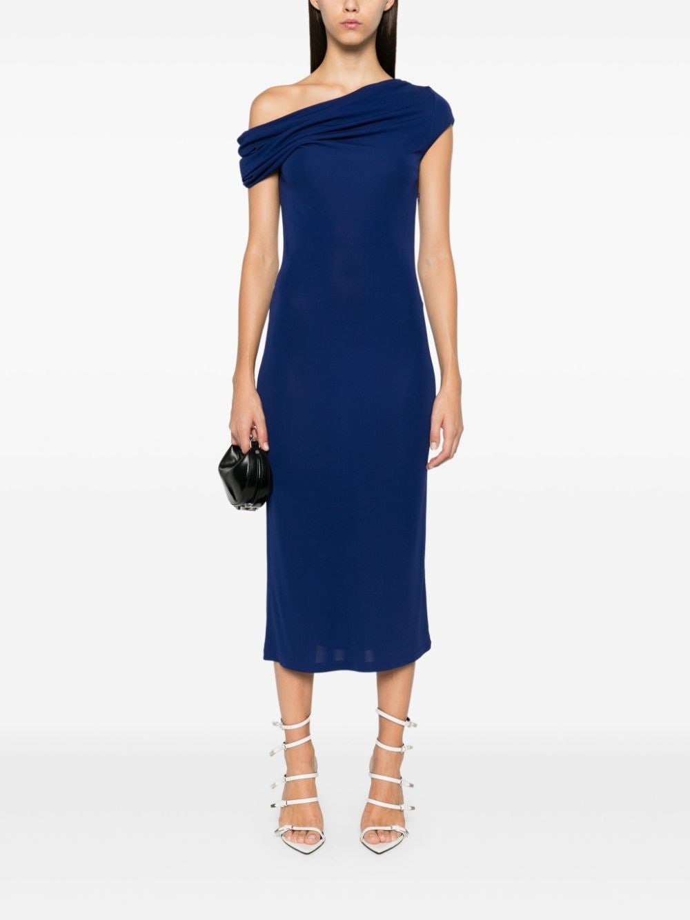 cowl-neck midi dress - 2