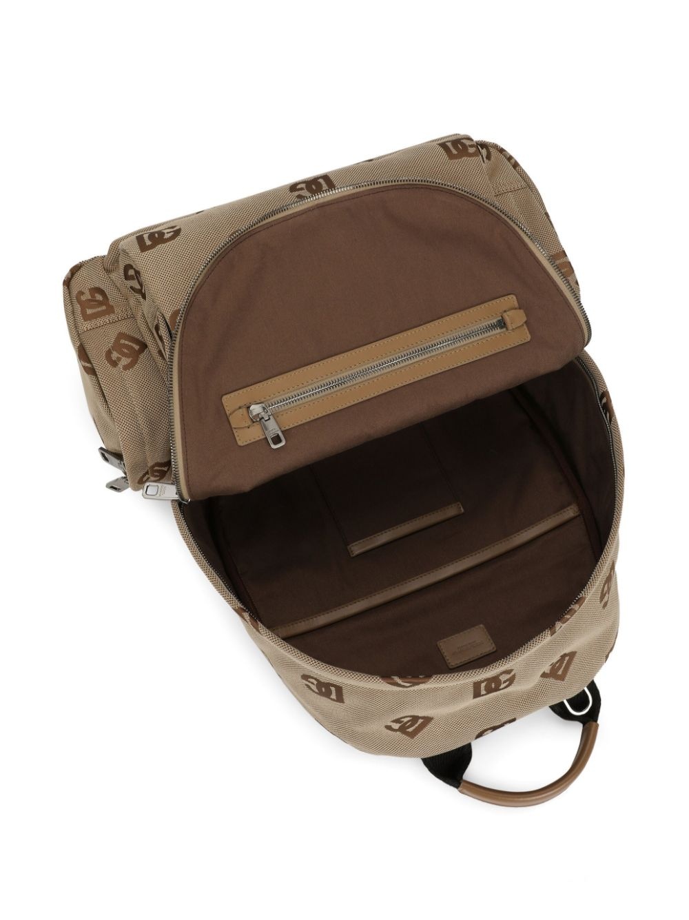 logo-print zipped backpack - 5