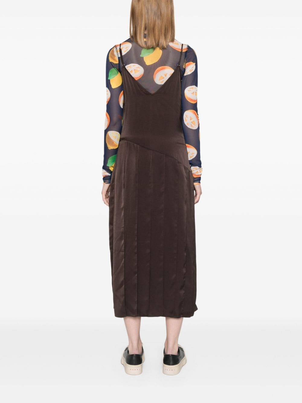 pleated midi dress - 4
