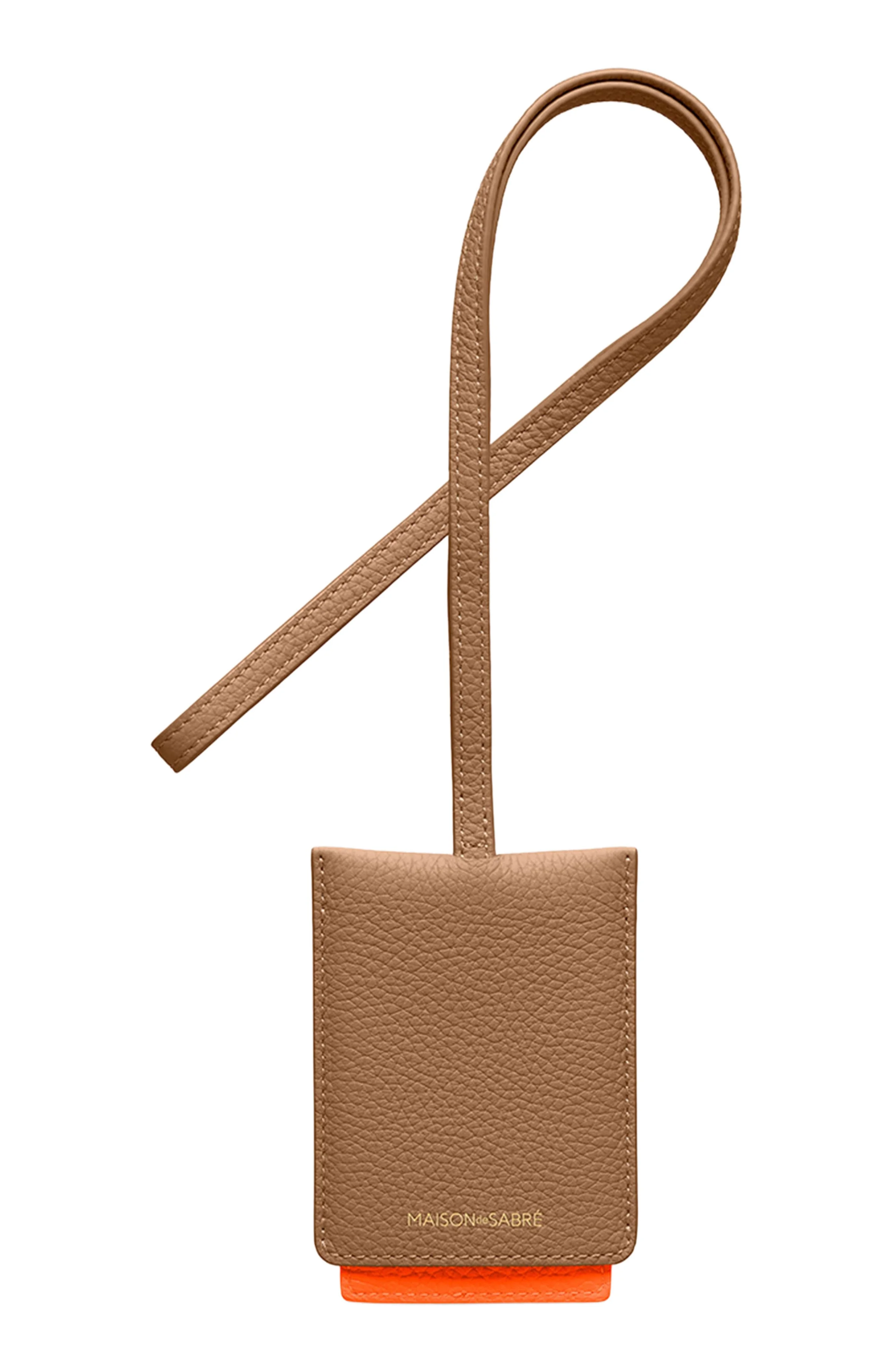 MAISON de SABRÉ Leather ID Lanyard in Manhattan Sandstone at Nordstrom - 1