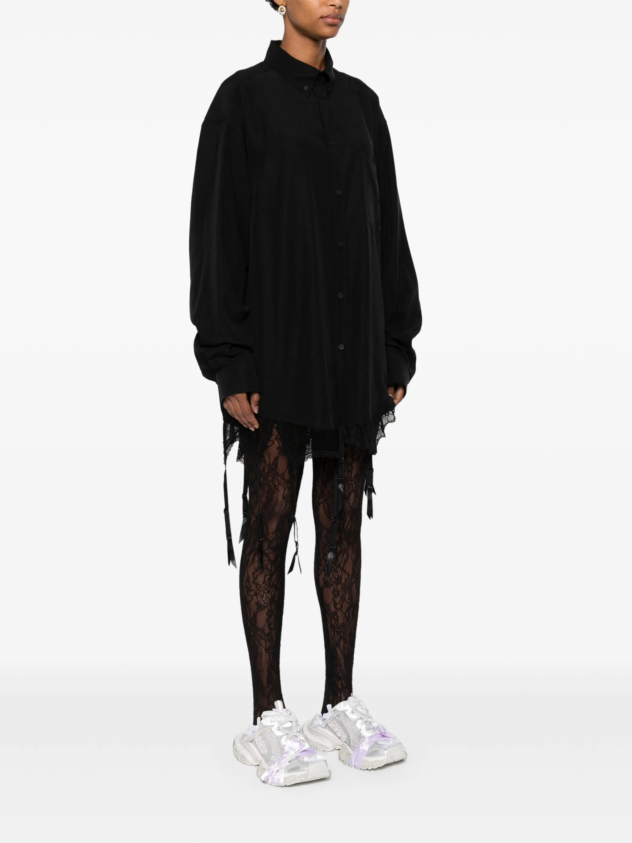 Lace-trim Shirt - 2