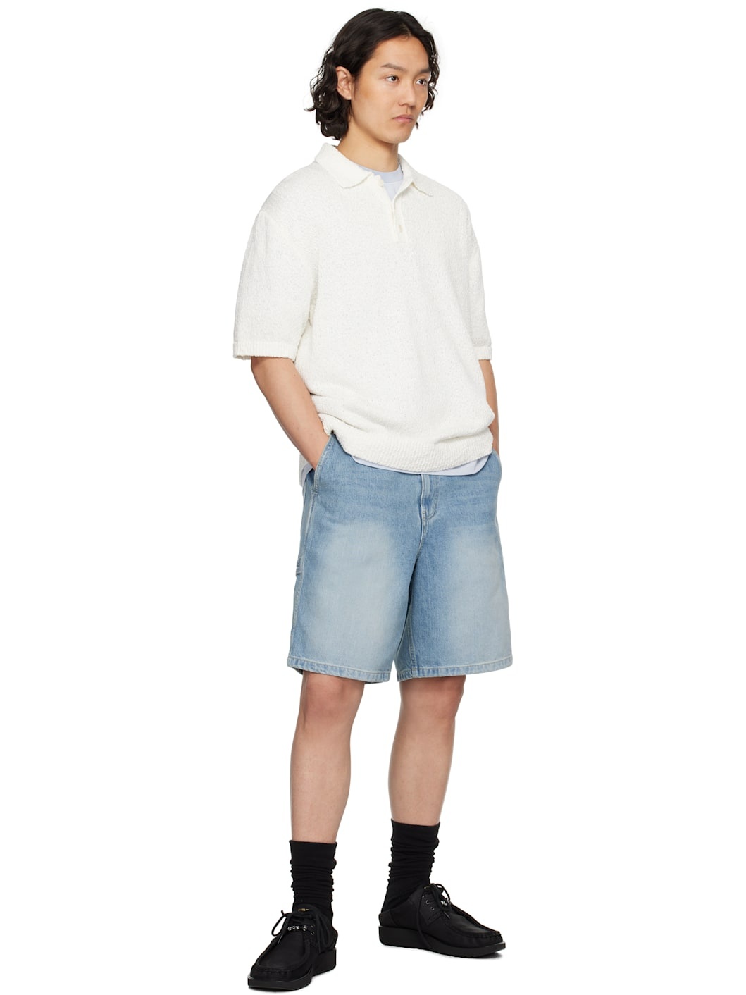 White Knit Polo - 4