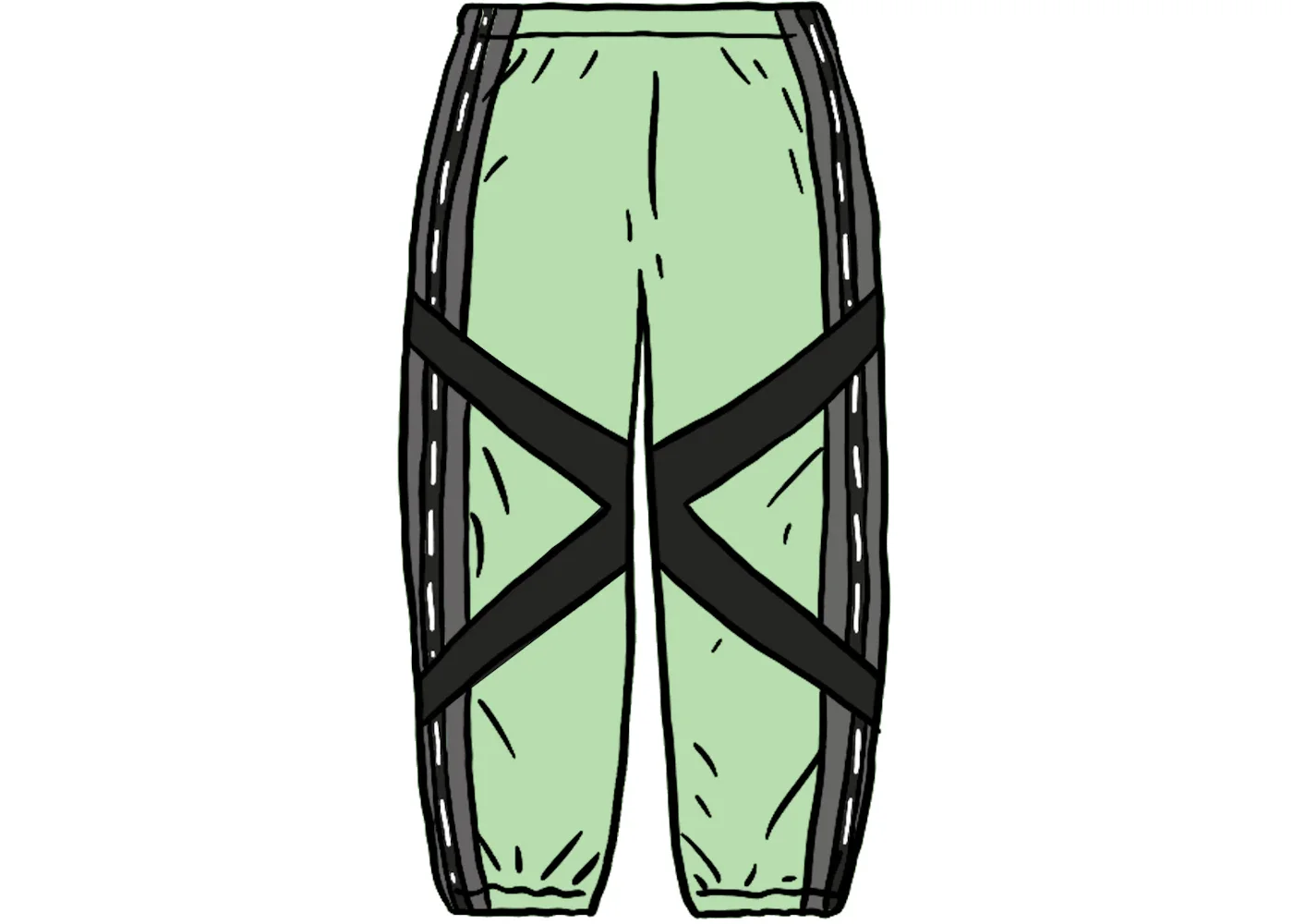 Supreme Cross Paneled Track Pant Mint - 1