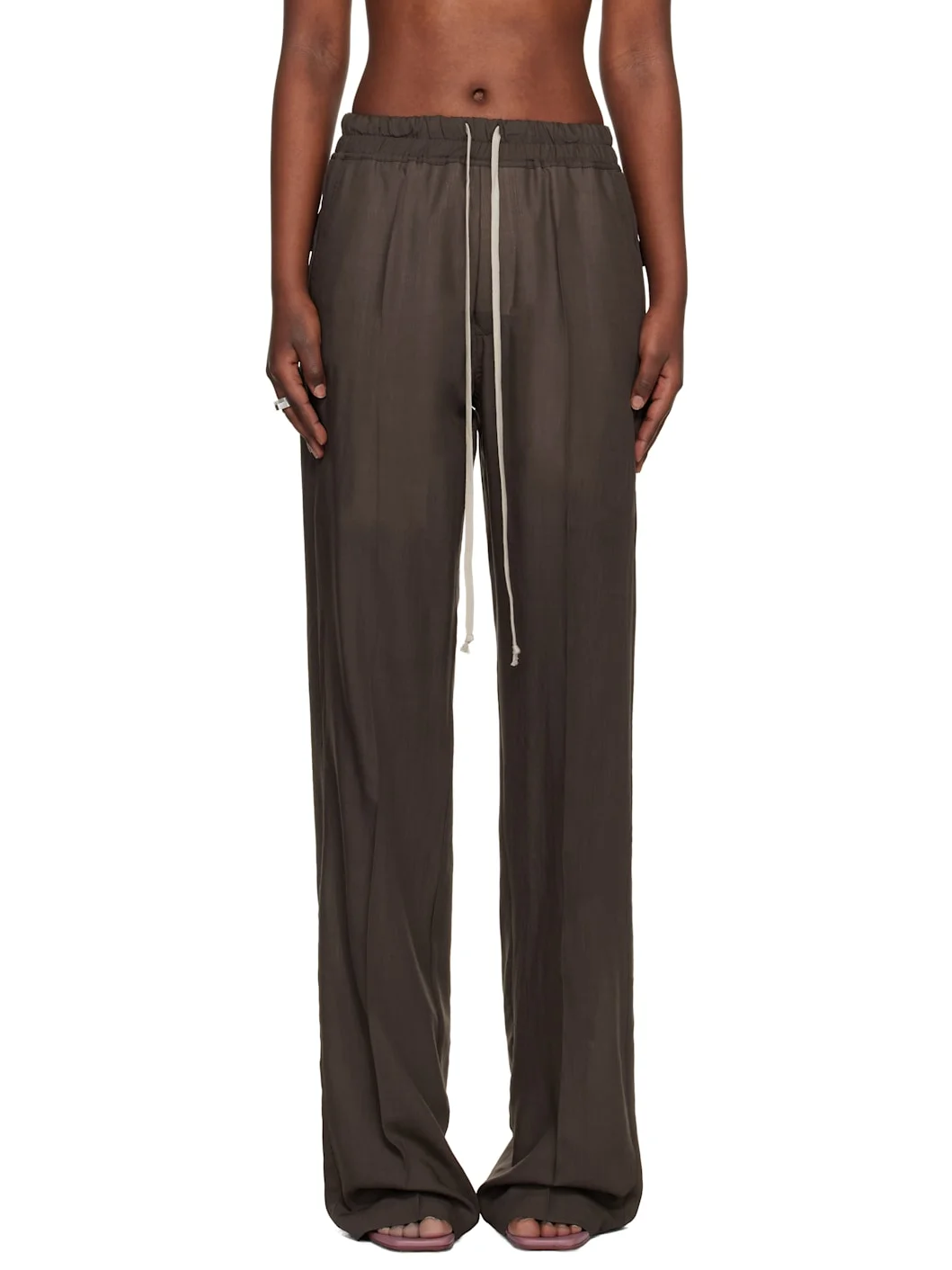 Brown Temple Dietrich Drawstring Lounge Pants - 1