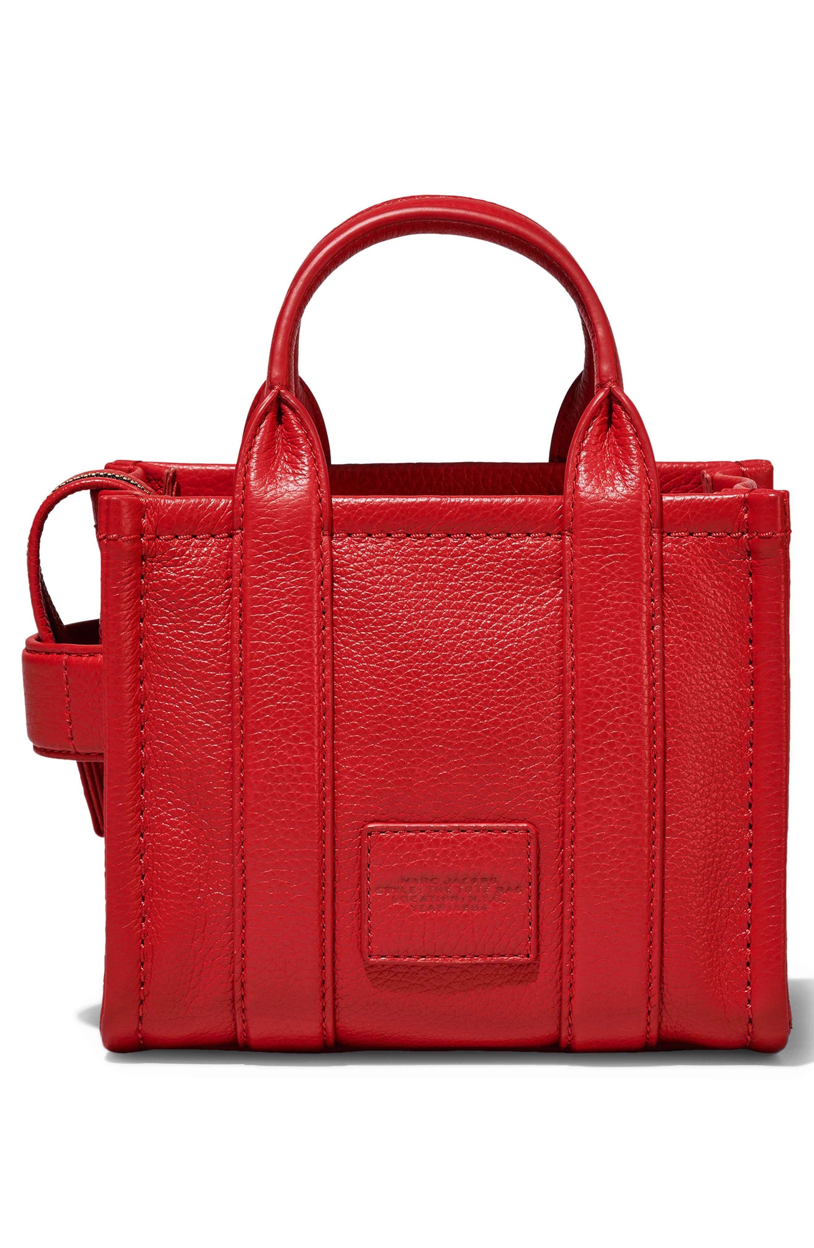 Marc Jacobs The Leather Crossbody Tote Bag in True Red at Nordstrom - 3