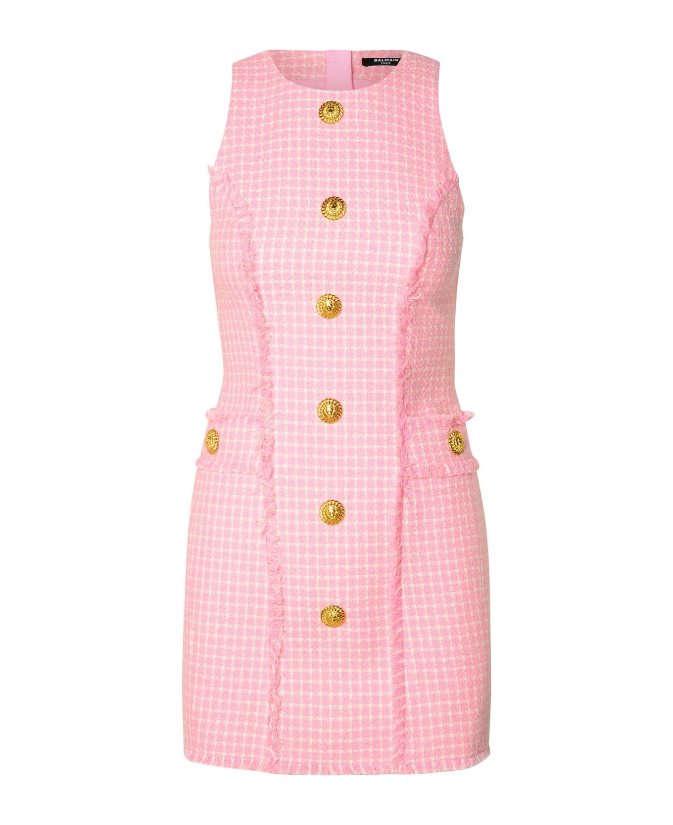 Pink Cotton Blend Dress - 1