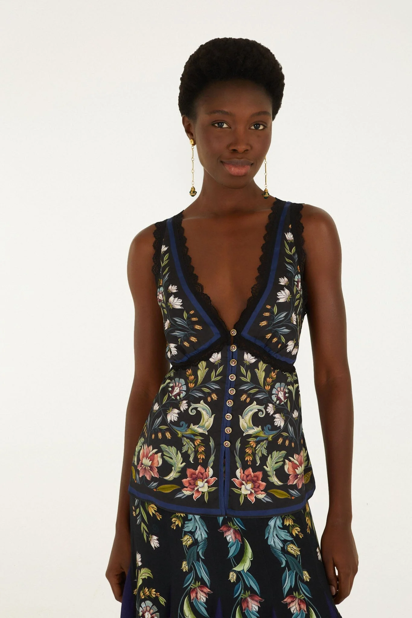 Natalia Lace Sleeveless Blouse - 1