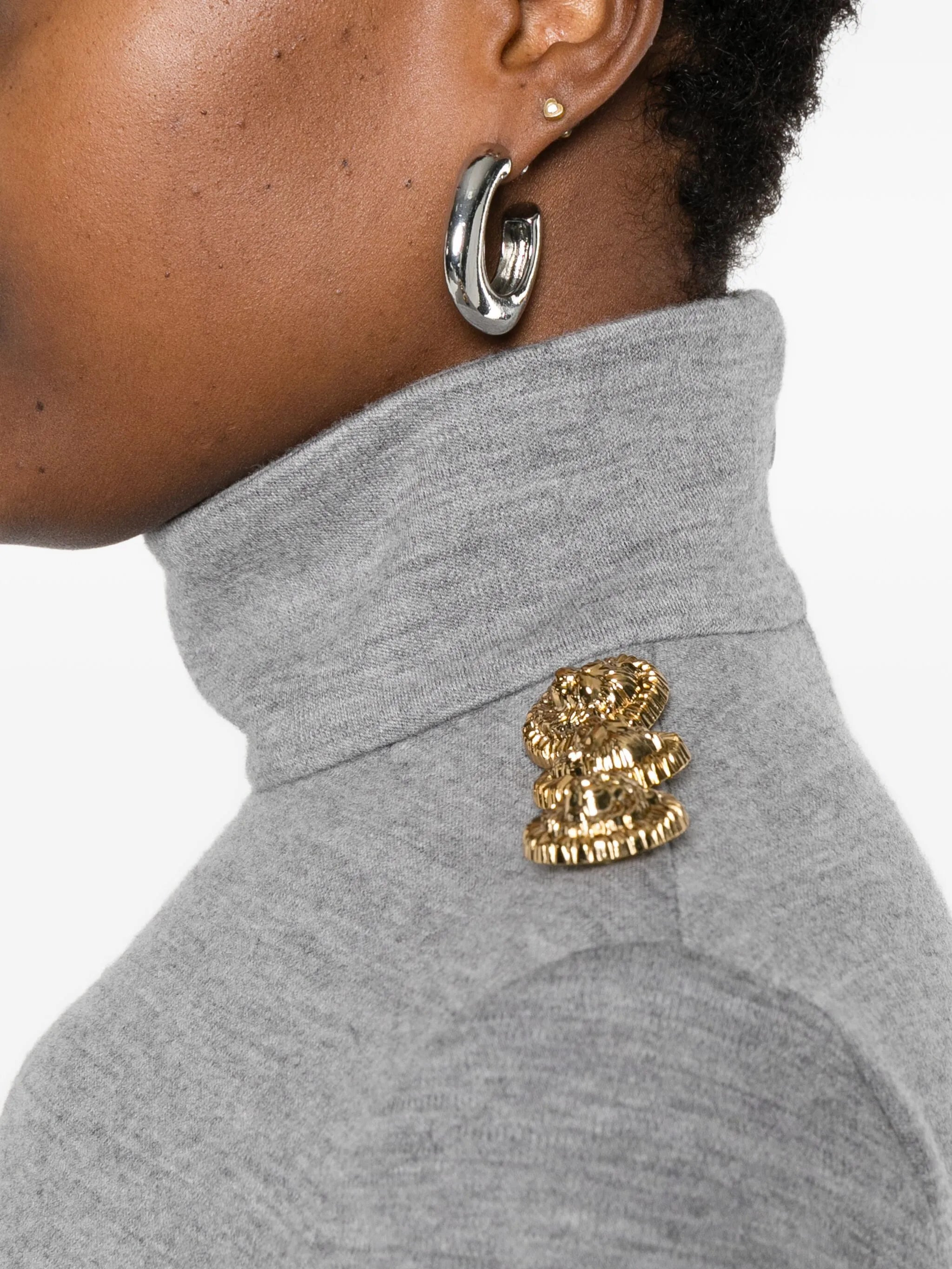 Balmain High-neck Button-detail Dress - 2