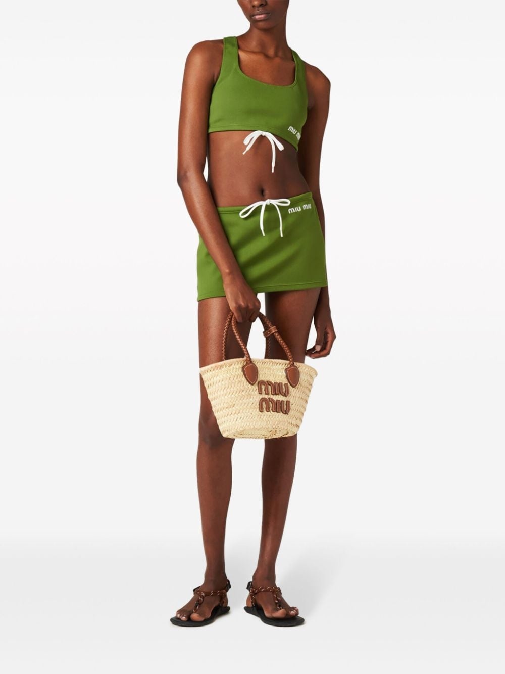woven straw tote bag - 2