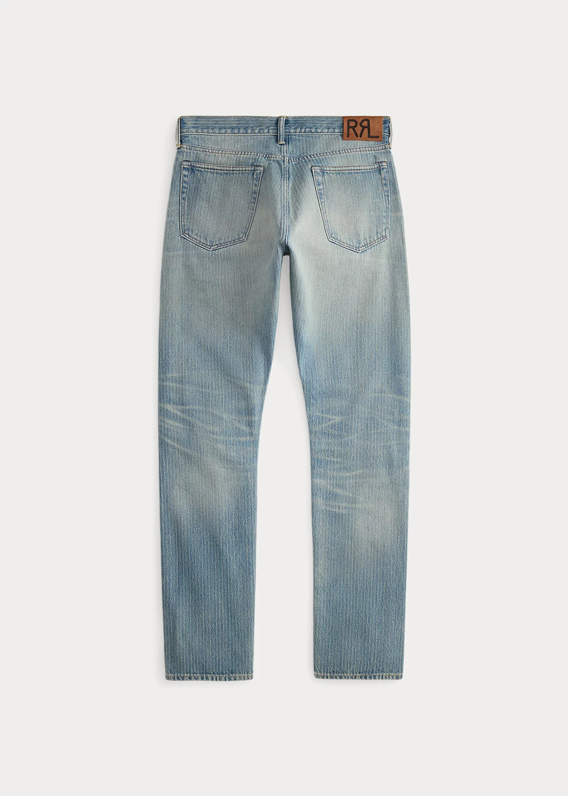 RRL by Ralph Lauren High Slim Jacquard Denim Jean outlook
