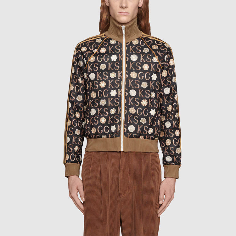 Gucci KS GG Patterned Track Jacket 'Black Ivory' 645217-XJC5Z-1080 - 2