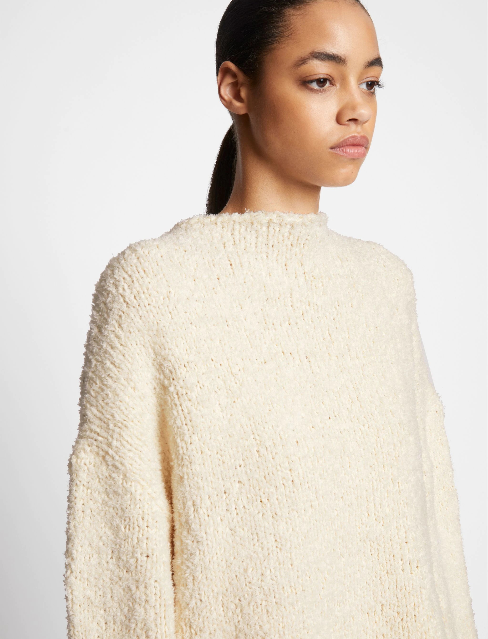 Frayed Cotton Sweater - 6
