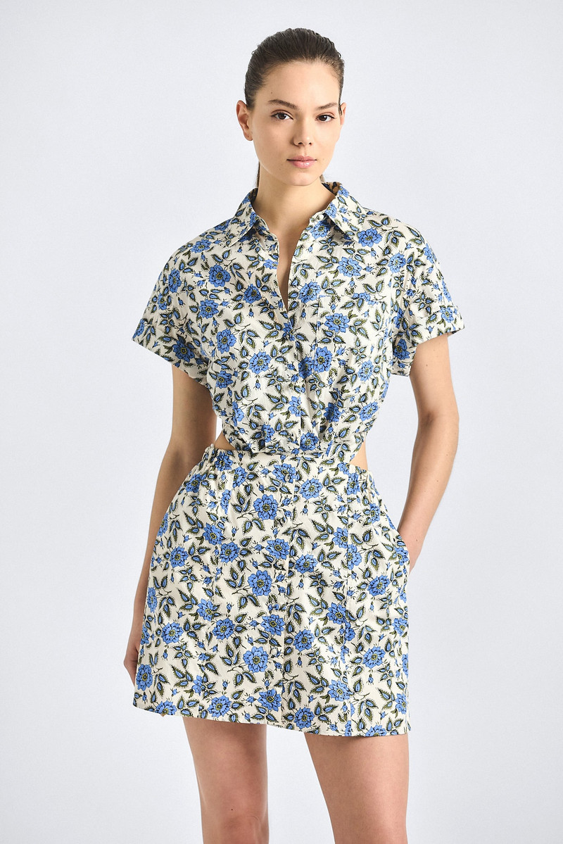 ALBA OPEN BACK SHIRT DRESS 1
