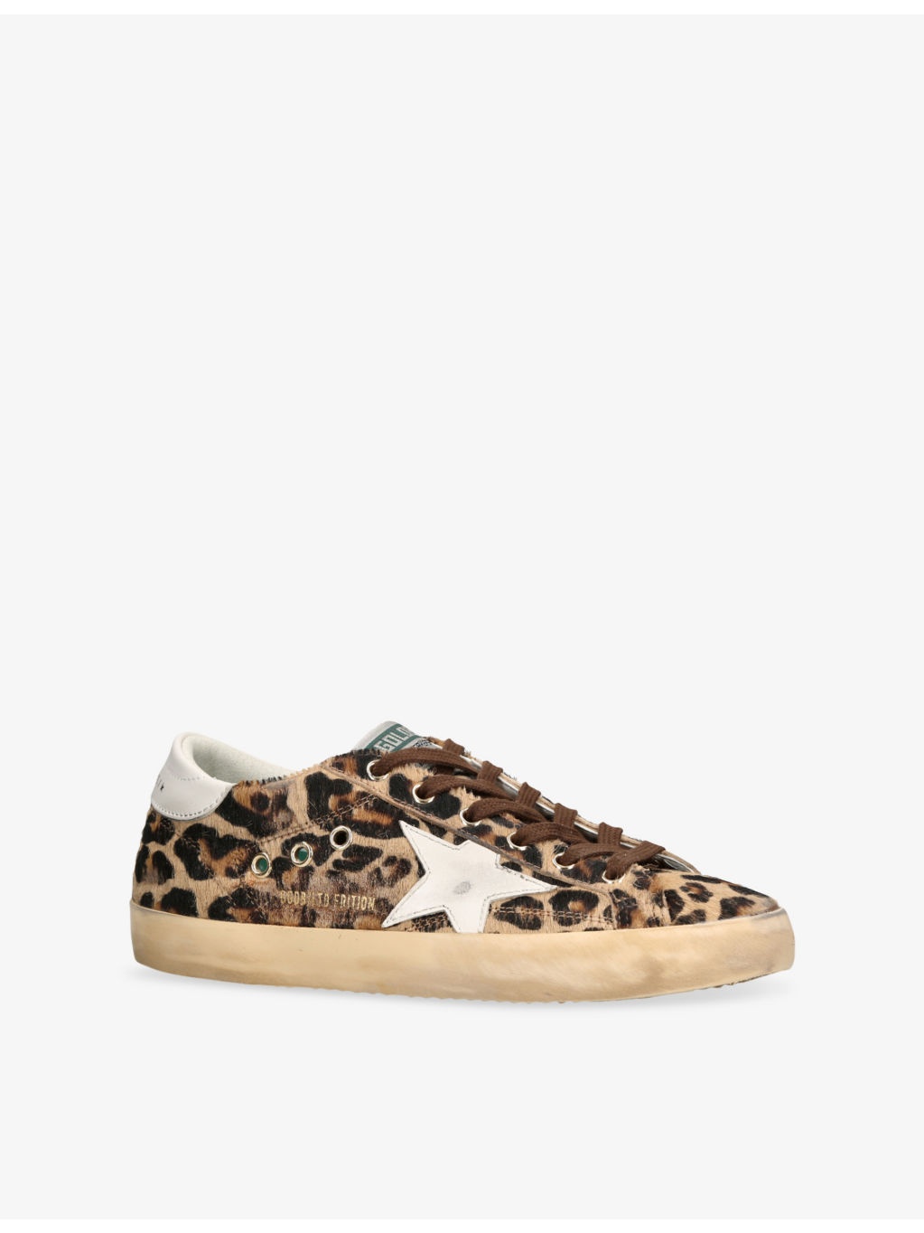 Superstar 55630 Leopard-Print Leather Low-Top Trainers - 3