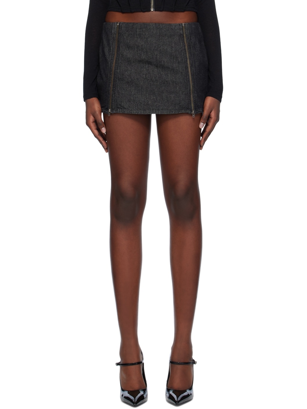 Navy Ezra Denim Miniskirt - 1