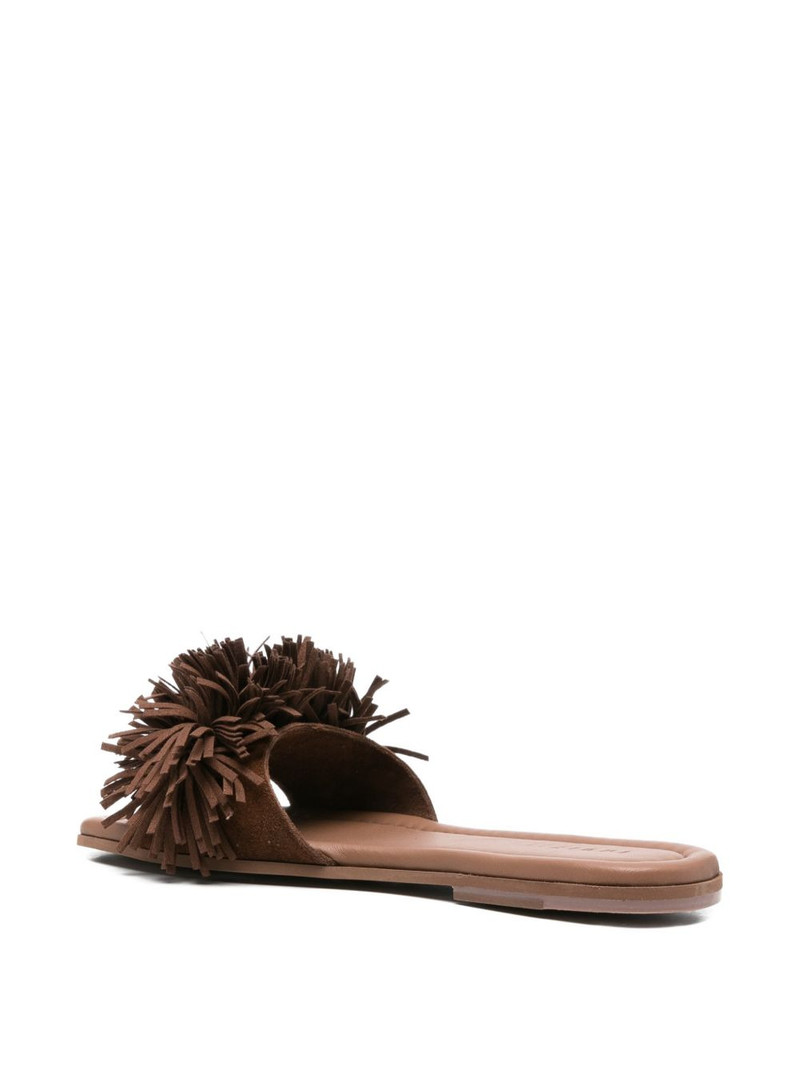 Fringes Flower suede sandals 3