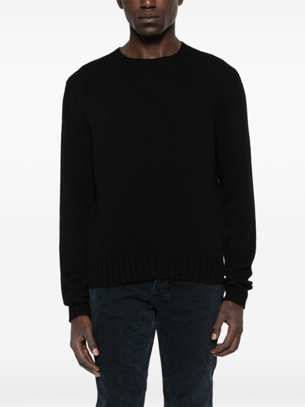 crew-neck knit sweater - 3