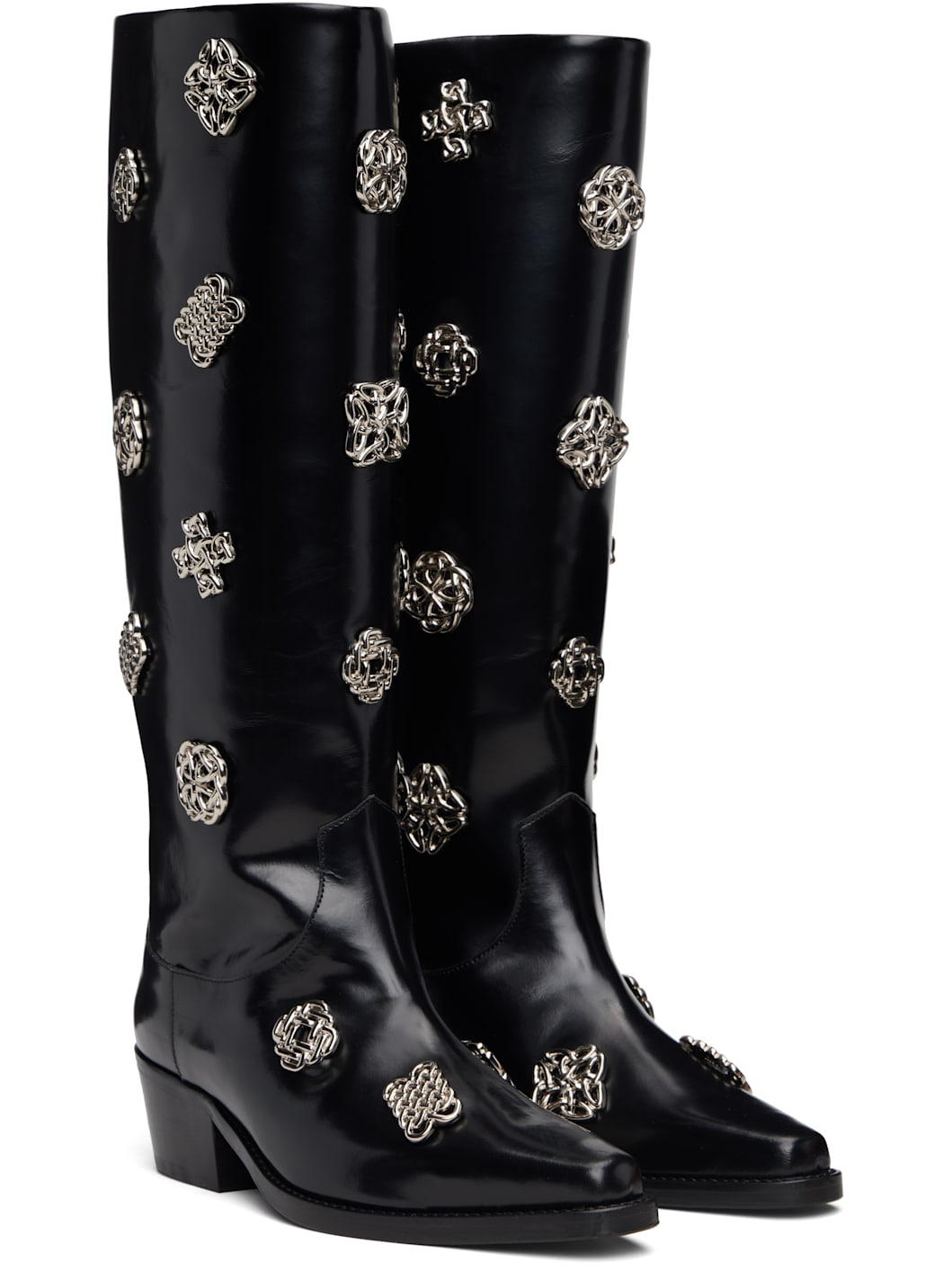 Black Polido Tall Boots - 4