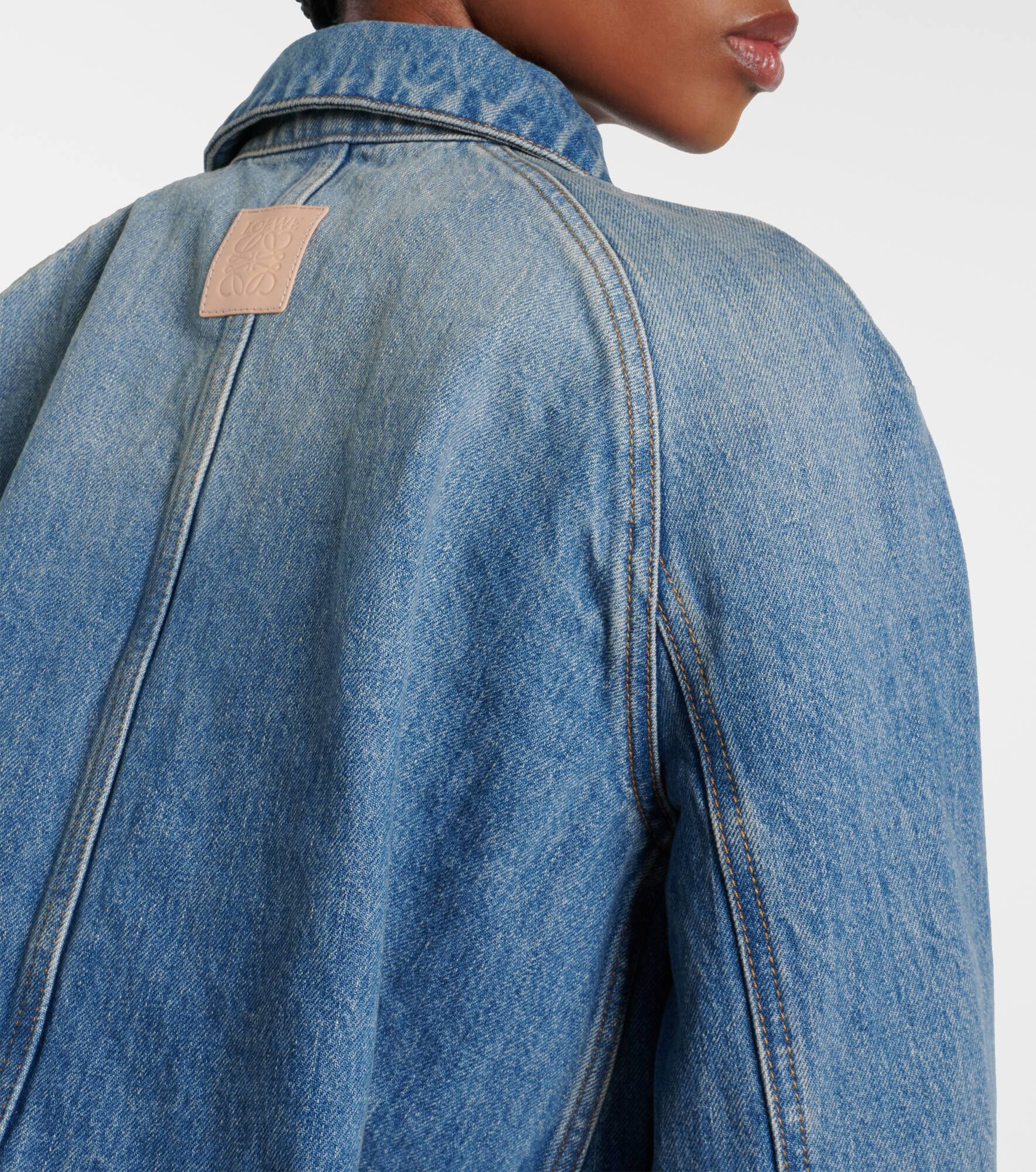 Cropped denim jacket - 6