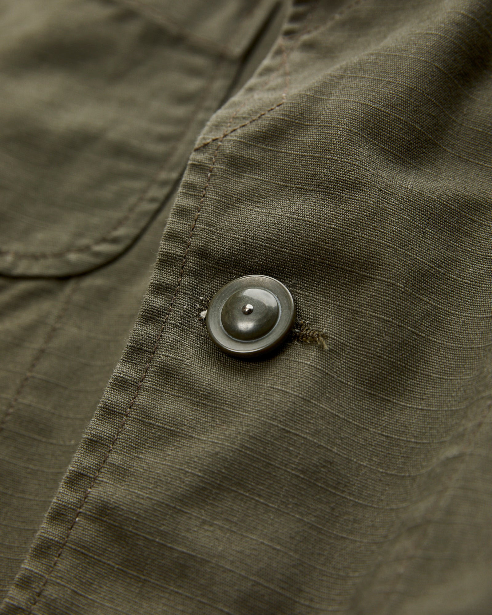 Bedford Jacket in Olive Heavyweight Cotton Ripstop - 5