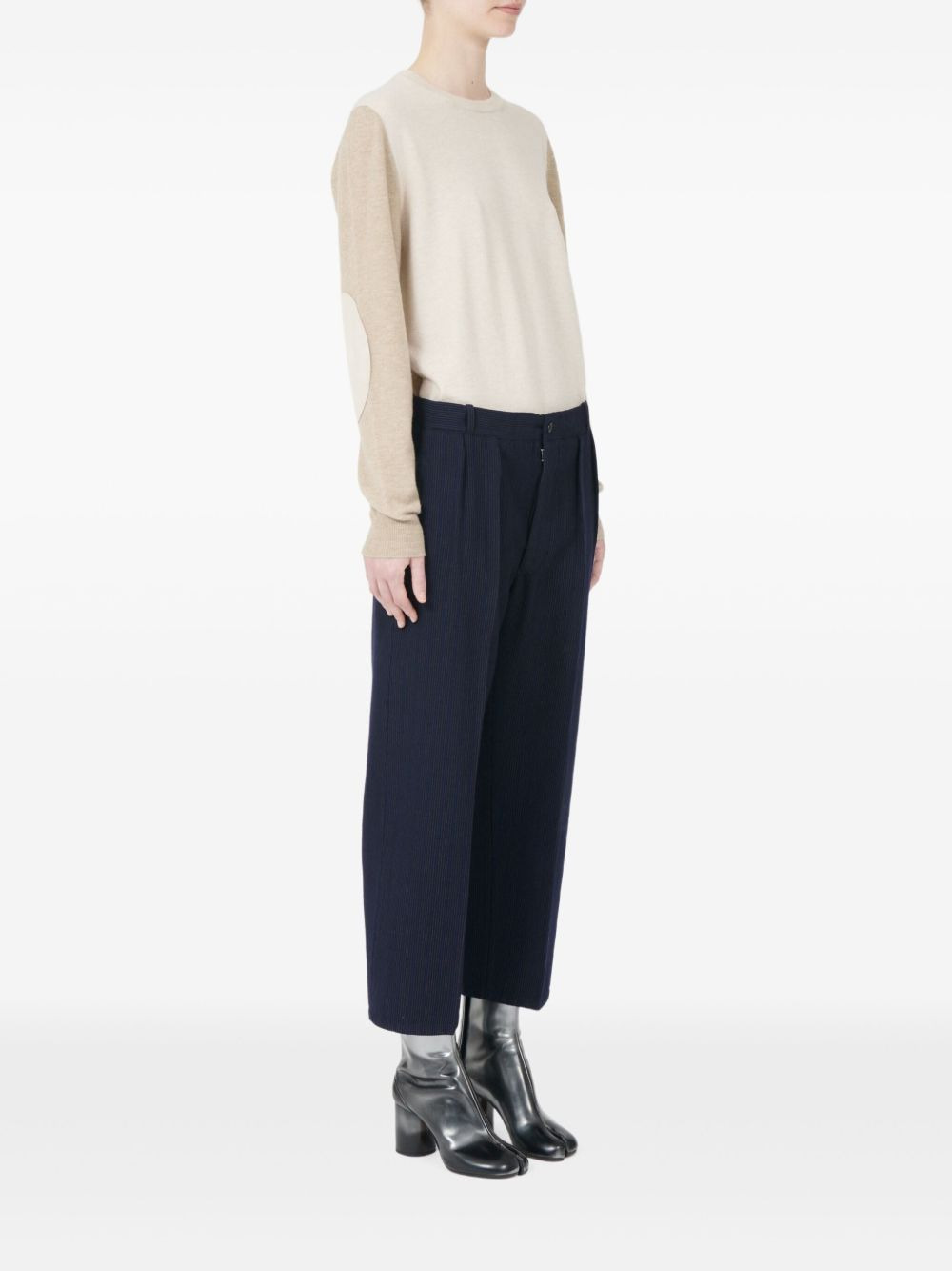 pleated pinstripe pants - 3