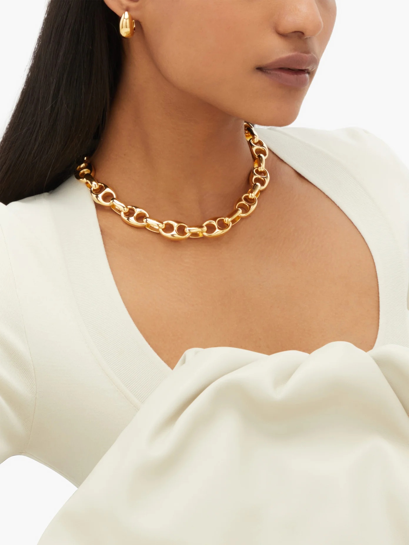 Barbara gold-vermeil chain necklace - 2