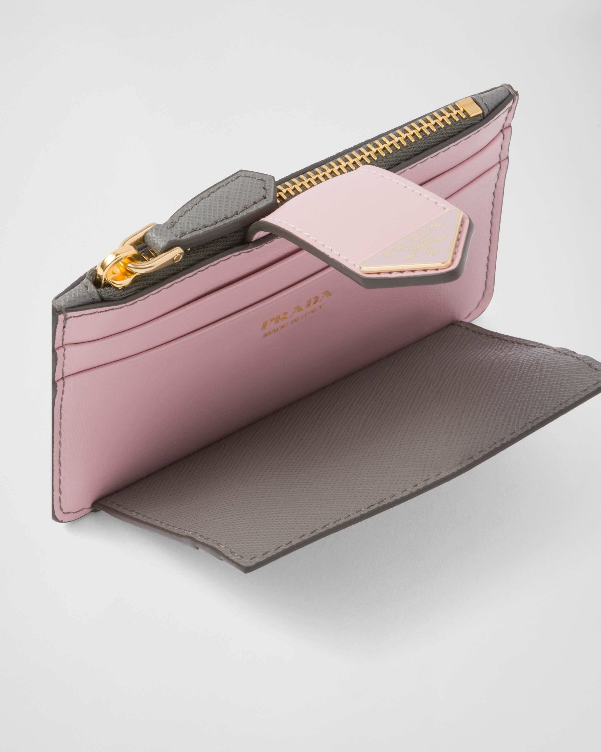 Saffiano and smooth leather card holder - 3