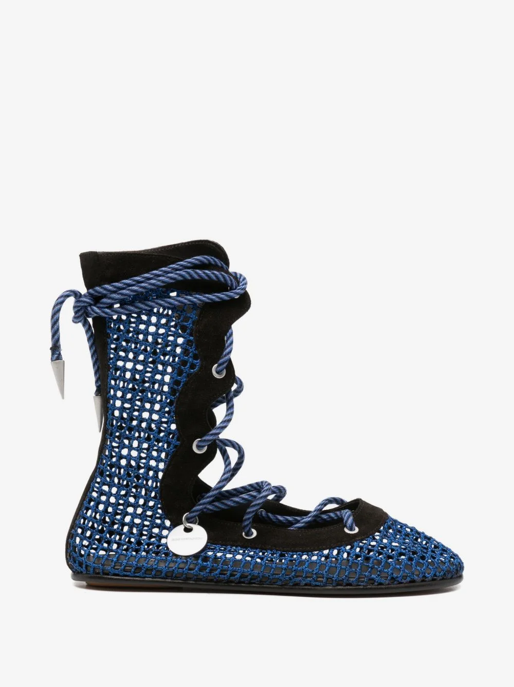 lace-up mesh boots - 1