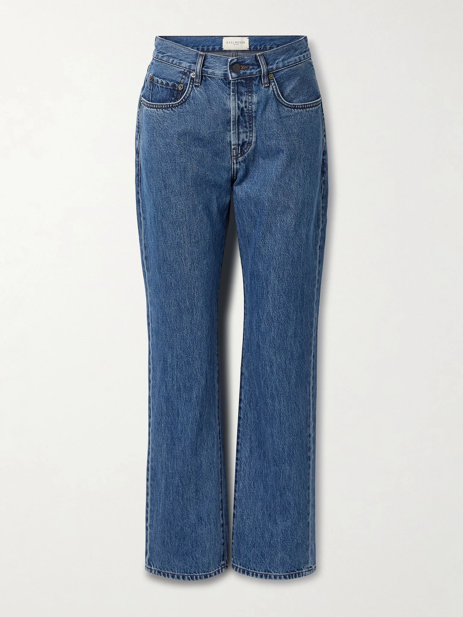 Gabby high-rise straight-leg jeans Mid denim - 1