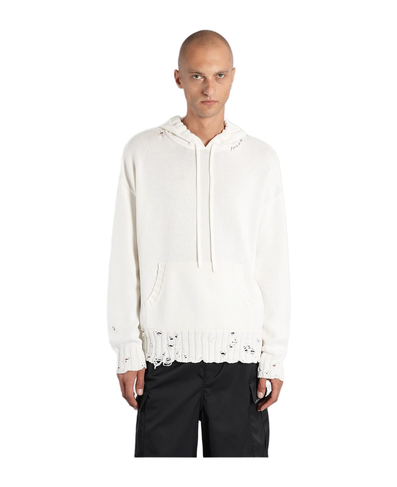 Sweatshirt In White Cotton - 1