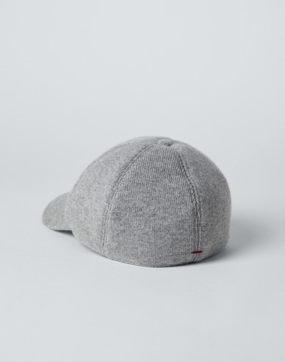 Brunello Cucinelli Cashmere knit baseball cap with intarsia outlook