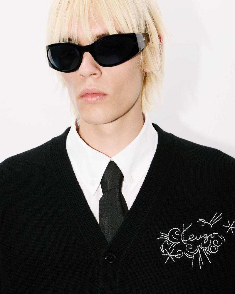 'KENZO Star Tiger' genderless embroidered wool cardigan 11