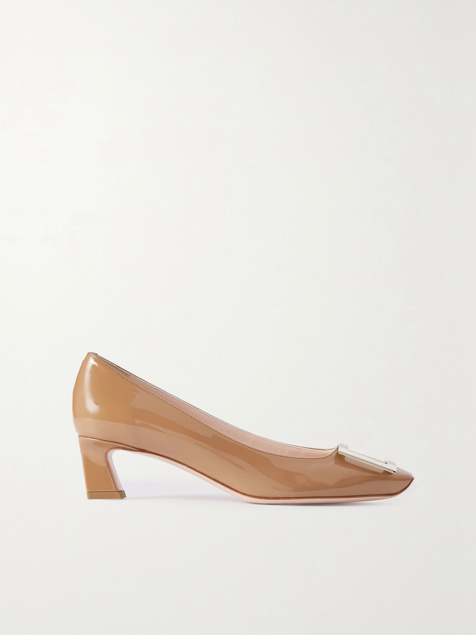 Trompette 45 patent-leather pumps Sand - 1