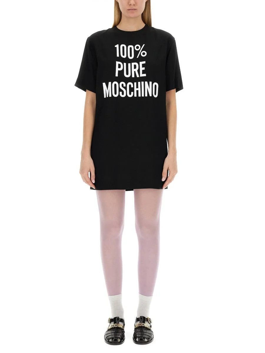 MOSCHINO DRESS WITH LOGO - 1