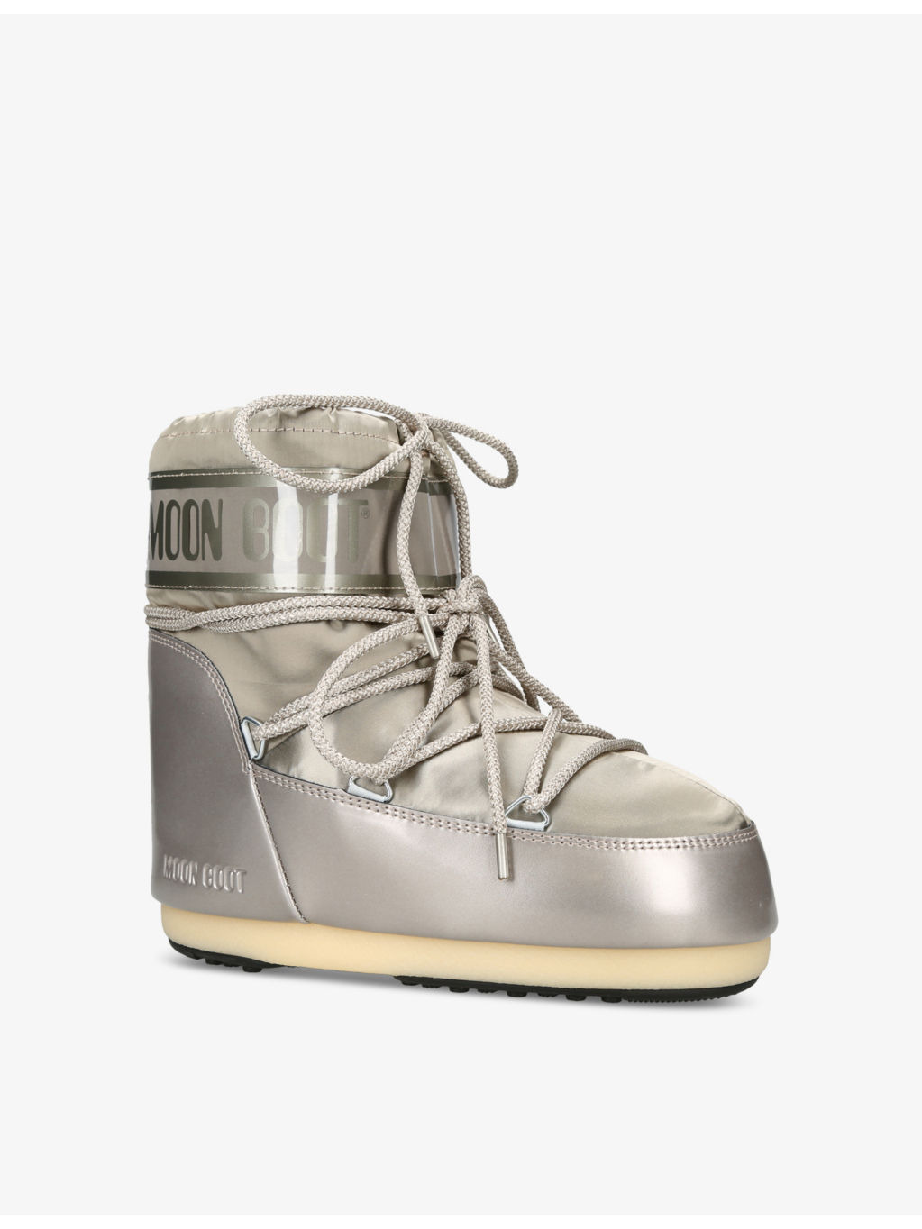 Icon brand-print woven snow boots - 3