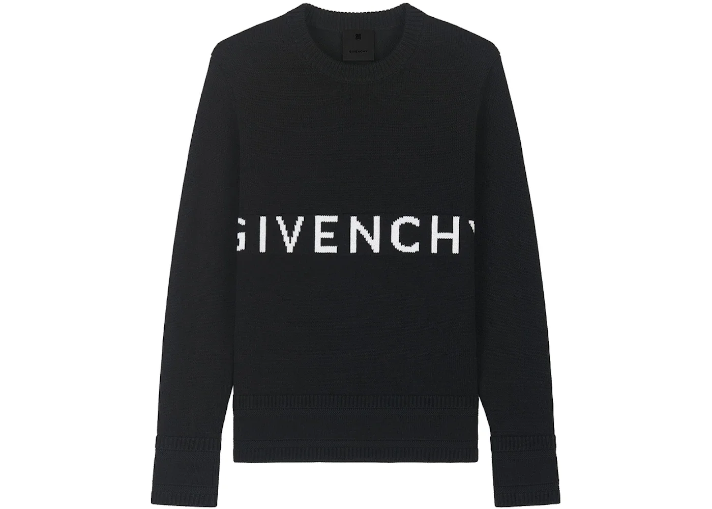 Givenchy 4G Knitted Cotton Crewneck Black - 1