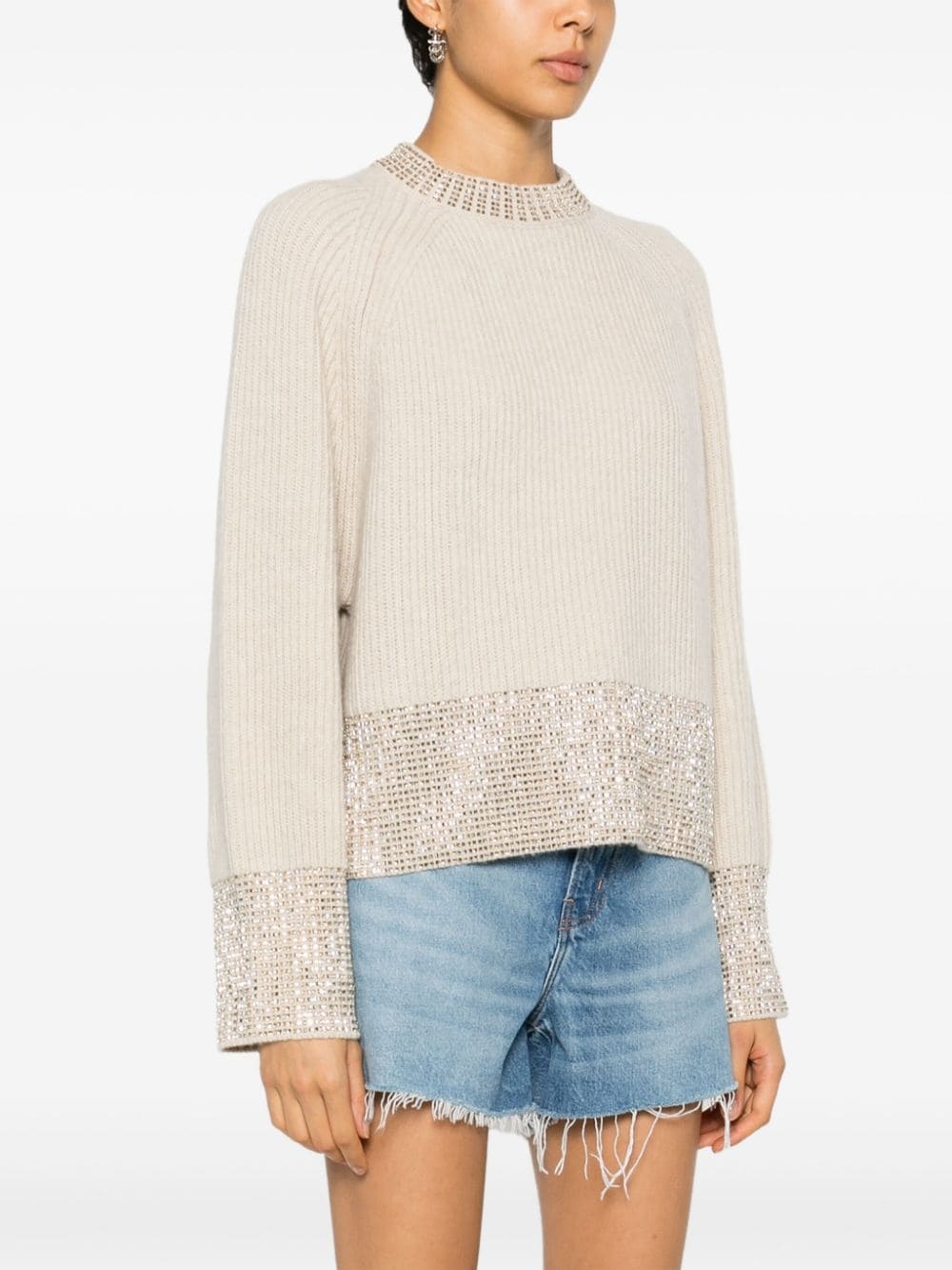 crystal-embellished sweater - 3