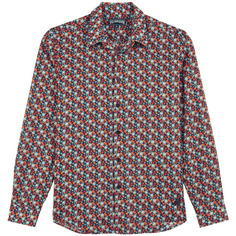 Unisex Cotton Voile Summer Shirt 1977 Spring Flowers 1