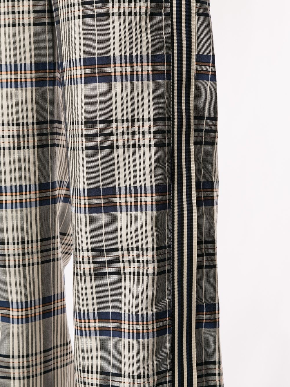 racing stripe vintage plaid trousers - 5