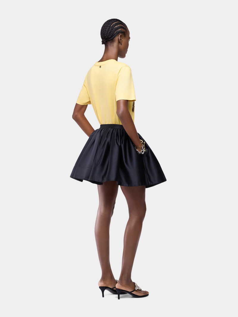 T-SHIRT IN YELLOW COTTON WITH PALM TREE-SHAPED EMBROIDERY 3
