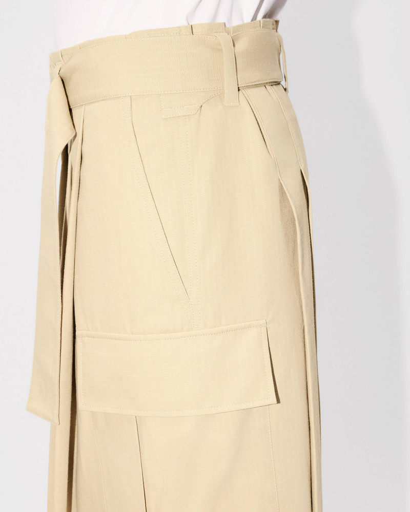 Cargo long skirt in cotton ripstop 7