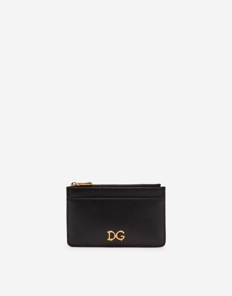 Medium calfskin card holder with baroque D&G 1