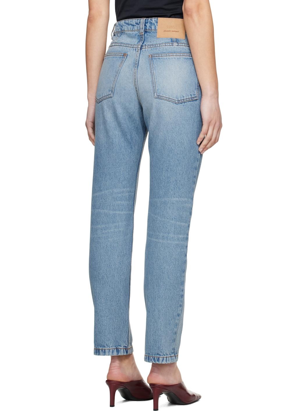 Blue Cotton Classic Fit Jeans - 3