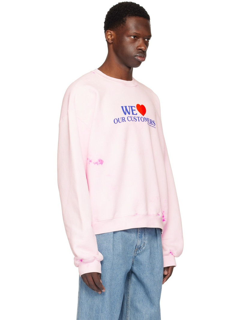 Pink 'Love Our Customers' Sweatshirt 2