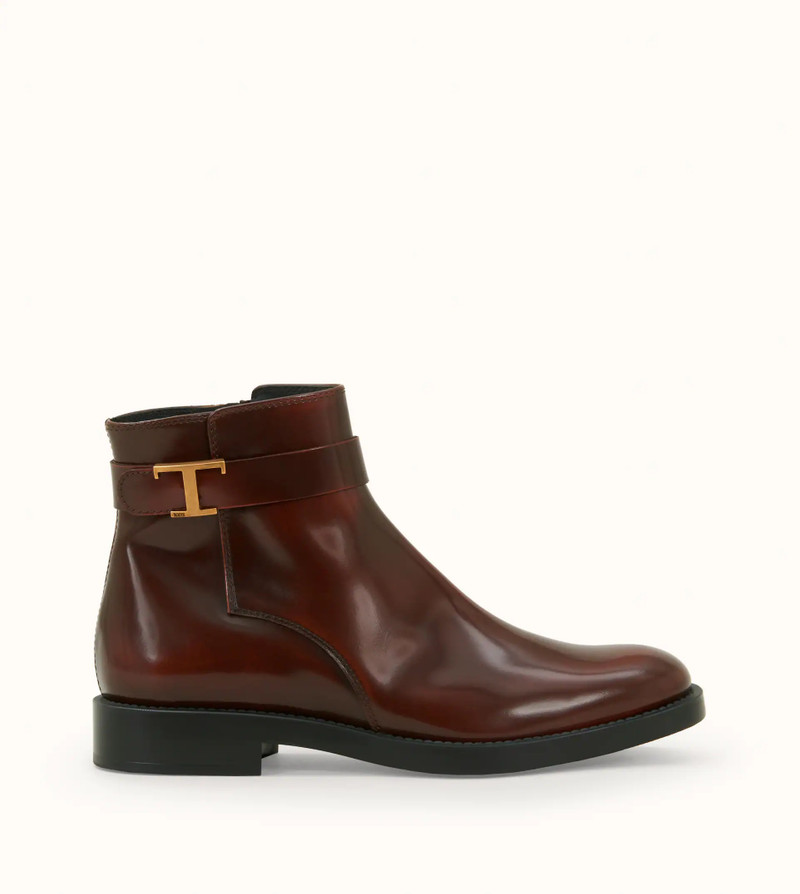 TIMELESS ANKLE BOOTS IN LEATHER - BROWN 1
