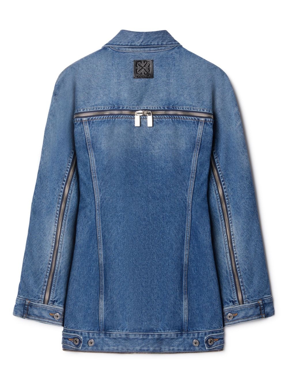 zipped denim minidress - 2